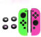 Coque de protection 6 en 1 en silicone avec joysticks pour manette Nintendo Switch NS Joy-Con Vert/rose