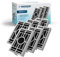 Wessper - Paquete de 6 -Filtro antibacteriano para el frigorífico Whirlpool, Indesit, KitchenAid, Hotpoint - compatible con el sistema aire sano Microban ANT001, ANT-001, ANTF-MIC, 481248048172