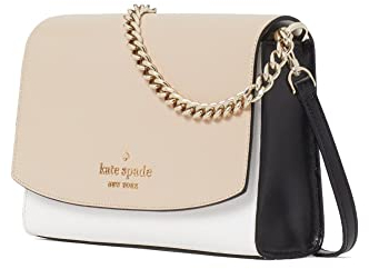 kate spade new york Carson Leather Convertible Crossbody Shoulder Bag Handbag, Warm Beige Multi