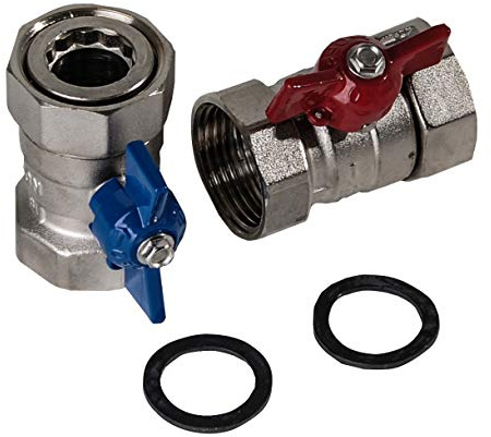 Zewotherm Heizkreisverteiler Anschluss Set 1 IG 1 x blau 1 x rot