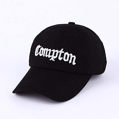 Kuletieas Cap Baseballmütze Compton Skateboard Snapback Golf Hüte für Männer Frauen Hip Hop Bone Casquette Tuka Chapeu Schwarz
