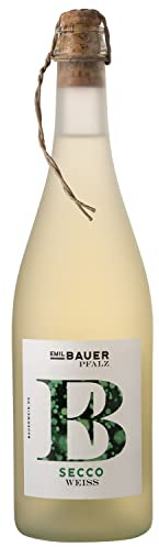 Emil Bauer Secco Weiß, Trockener Perlwein aus der Pfalz (1 x 0.75l)