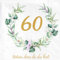 Wishstar 40 Stück Servietten 60. Geburtstag, Eukalyptus, Schön Dass Du Da Bist, Gold Grün, Papierservietten für Mann Frau Deko