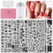 EBANKU 6Pcs Nagel Stempelschablone, Nail Stamping Plates Weihnachtsbaum Schneeflocken Rentier Maniküre Nail Art Template, mit 1 Stempel + 1 Schaber + 1 Aufbewahrungsbeutel