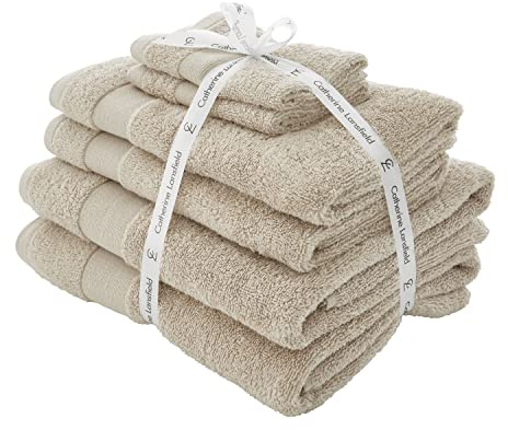 Catherine Lansfield, Natural, 6 Piece Towel Bale