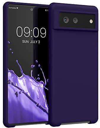 kwmobile Case Compatible with Google Pixel 6 Case - TPU Silicone Phone Cover with Soft Finish - Velvet Blue