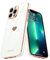Teageo for iPhone 13 Pro Case Cute Heart Pattern for Women Girls Slim Luxury Bling Plating Soft TPU Anti-Scratch Shockproof Bumper Phone Case for iPhone 13 Pro, White