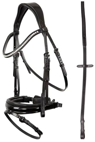 Anky Brida Anatomical Black - Full | Caballo brida | Bitten | Riendas | Cinturón delantero