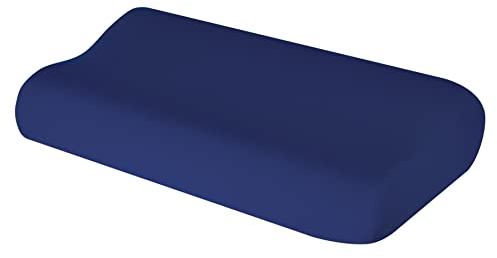 Theonoi Kissenbezug Kissenhülle für Nackenkissen Nackenstützkissen Gesundheitskissen aus Baumwolle für Größen von 35x60 bis 45x75 cm (Marine 100)