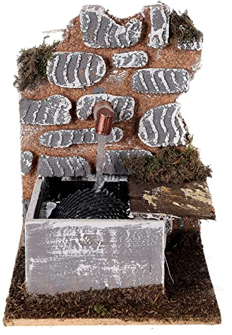 Fontana con pompa 15x10x15 cm Miniatura presepe - 10-12 cm