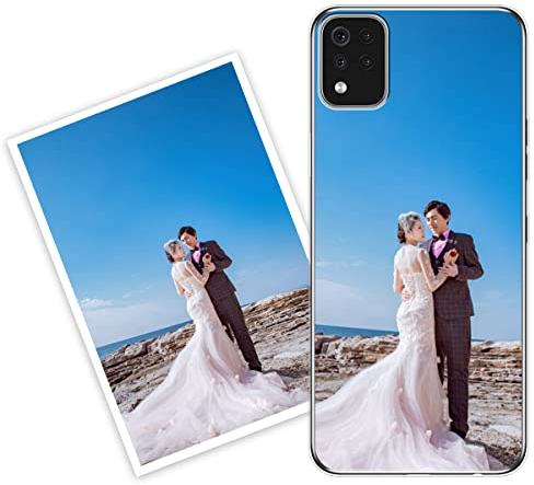 Sunrive Personalisierte Hülle kompatibel mit LG K42 Silikon,Transparent Handyhülle Benutzerdefiniert Weicher Etui mit Eigenem Foto Bild Text Individuelle