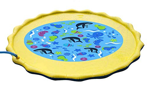 Spielmatte Sprinkler,Die Wasserabweisende Spielmatte (170 cm/67inch),Sommer essentielles Wasserspielzeug, eignet Sich hervorragend für sommerliche Familienaktivitäten im kühlen Garten.