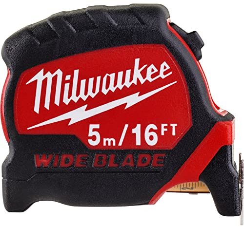Milwaukee Cinta métrica de hoja ancha premium de 5 m (33 mm de ancho), (4932471817)