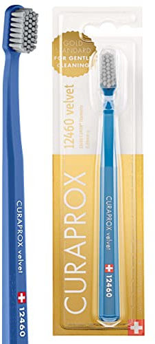 Curaprox CS 12460 Velvet Zahnbürste, Blau-Grau, Swiss Made