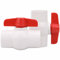 2 Stück 3,8 cm PVC-Kugelhahn Wasserrohr Absperrventil Stecknuss mit rotem T-Griff für Kaltwasserversorgungsleitungen, Bewässerungsrohrverschraubungssystem (Stecknuss x Stecknuss), Zeitplan 40