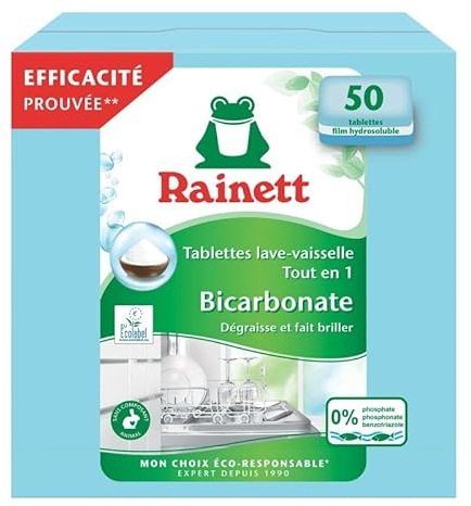RAINETT - Lave Vaisselle Au Bicarbonate 1Kg - Lot De 3 - Vendu Par Lot
