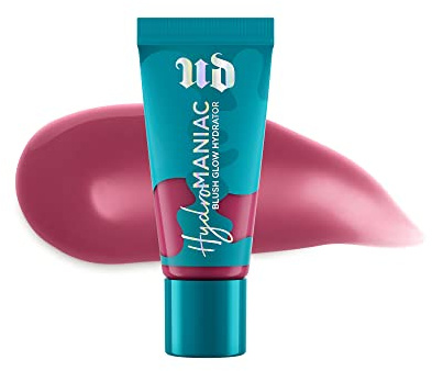 Urban Decay Hydromaniac Dewy Liquid Blush (Unhinged - Berry Mauve), Long-Lasting & Buildable Plumping Cheek Tint with 24HR Hydration, Kombucha Filtrate and Marula Oil, Vegan - 0.5 fl oz