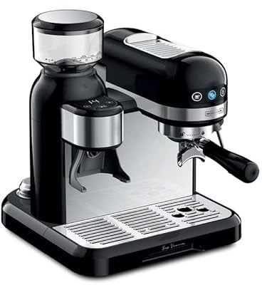 Kitchencook - Machine à Expresso Avec Broyeur - Pression 19 Bars - Arrêt Automatique - Buse Inox - 2 Filtres - Plateau Chauffant