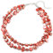 Bulinlin Boho Bunte Perlenkette Damen Muschelkette Strand Sommer Verstellbar Bohemian Choker Halsketten FüR Frauen Und MäDchen(Red)