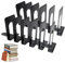 12 Stück Buchstütze 17 x 12 x 15 cm Buchstützen Metall Schwarz Buchstütze Groß Buchstützen Buchständer Buchhalter Regal Bookend Holder Bücherstütze Buchregal für Bücher, DVDs, Magazine
