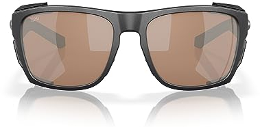 Costa Del Mar Herren King Tide 6 Rechteckige Sonnenbrille, Black Pearl/Copper Silver Mirrored 580g, 58 mm