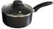 BlessTrade 16 18 20 22 cm Saucepan with Glass Lids Non Stick for Egg Spaghetti Soups Modern Stylish Design (16 cm)