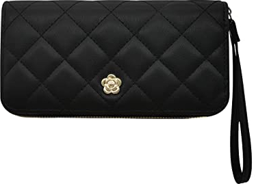 WisePoint Porte Carte Femme, Cuir Porte Carte Bancaire Portefeuilles et Porte-Cartes Femme avec Poignées, Porte Monnaie Femme pour Shopping, Voyages, Rencontres(Noir)