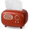 Fuerdich Cubierta De Caja De Pañuelos De Plástico, Caja De Pañuelos con Forma De Radio Retro, Práctico Y Hermoso Contenedor De Pañuelos para Sala De Estar Y Oficina(Rojo)