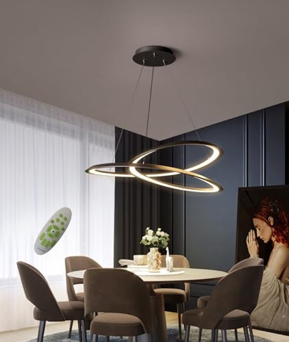 DDYY Dimmbare Moderne Kronleuchter Licht, LED Pendelleuchte Wohnzimmerlicht mit Fernbedienung Kücheninsel Leuchten für Wohnzimmer Schlafzimmer Kronleuchter Esstischleuchte