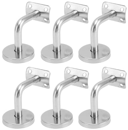 6 Piezas Soportes De Barandilla De Mano Para Escaleras, Soportes Barandilla Acero Inoxidable Montados En La Pared Soporte Barandilla Escalera Soporte Barandilla Doméstica Para Escalera, Escalera