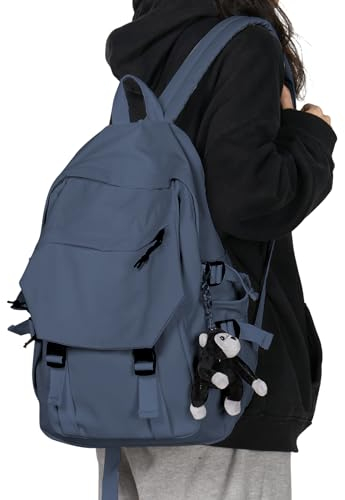 SZLX Schulrucksack Damen Leichte Schultasche Casual Daypack College Laptop-Rucksack für Männer Frauen Wasserfestes Reise Rucksack für Sports High School Backpack Teenager Schultaschen Blau lila