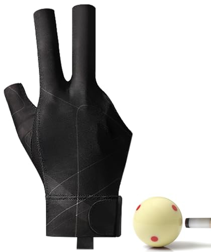 EviKoo Billard-Handschuhe, rechte Hand, atmungsaktive Pool-Queue-Handschuhe, Finger, professionelle Snooker-Pool-Handschuhe, Billard-Zubehör für Männer, Frauen, Anfänger, Liebhaber