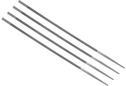 CoCud Chainsaw File, 11/64 File Teeth 9.65 Total Length, High Carbon Steel Double Cut Sharpener - (Applications: for Object Repair), 4-Pieces