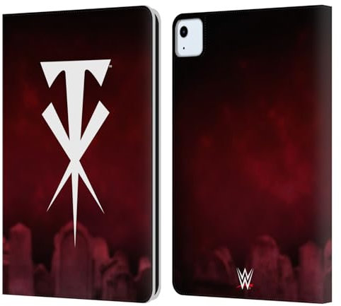 Head Case Designs Offizielle WWE Kreuz The Undertaker Leder Brieftaschen Handyhülle Hülle Huelle kompatibel mit Apple iPad Air 2020/2022