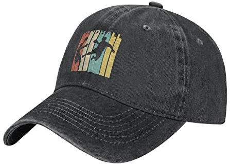 Unisex Sonnenschutzkappe, Handball Im Vintage-Stil Der 1970Er Jahre Baseballmütze Freizeit,Verstellbar Sport Mütze Trucker Baseballkappe Hat Für Erwachsene Erwachsenen Running