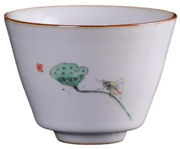 CAPIJIONG Taza de fragancia de cerámica de 100 ml con diseño de plantas creativas, taza de té con forma de flor de loto