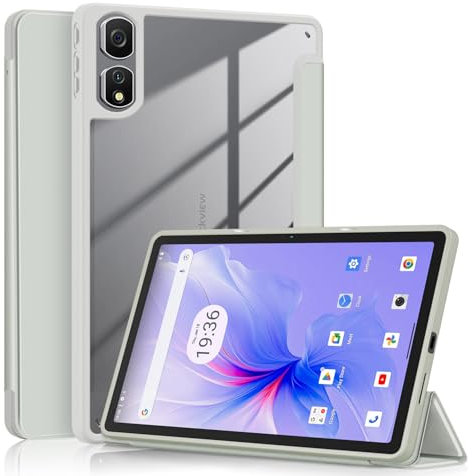 Xuanbeier Custodia ibrida sottile compatible con Blackview tab 16 Pro da 11 pollici, cover protettiva intelligente con funzione Sleep/Wake,Grigio