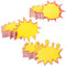 300 Stücke Preisschilder, 10 x 11 cm Starburst Zeichen Fluoreszierend Blanko Neonpapier Zeichen, Sternform Verkauf Sale Tags Einzelhandelsschild für Verkaufsförderung, Geschäft, Flohmarkt