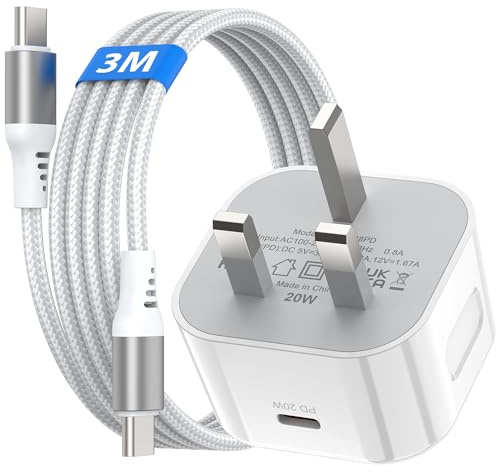 Fast Charging for iPhone 16 15 Charger, 20W USB C Wall Charger Travel Plug Block iPhone 15 Charging Cable for iPhone 16/16 Pro/16 Pro Max/16 Plus/15/15 Pro/15Pro Max/iPad