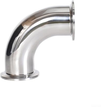 ZWEquipint Quick Release 90 Degree Elbow Sanitary Tri Clamp Pipe Fitting Stainless Steel,For Food Beverage Processing(38MM)