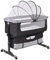 MUL-BOUTIQUE Berceau Portable Multifonctionnel pour Bébé, 0-36 Mois, Lit de Jeu avec Moustiquaire, Hauteur Réglable (Noir)