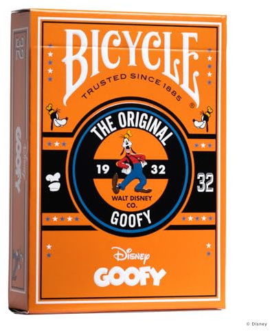Bicycle Disney Goofy Deck of Cards for Collectors and Fans Inspired by the Famous Dog Character, White