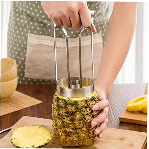 Pineapple Extractor - Stainless Steel Automatic Fruit Peeler with Knife for Quick Peeling and Fresh Juice Extraction