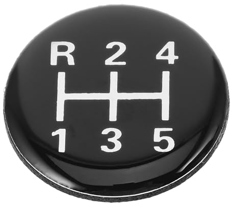 MAGICLULU Runder Schalthebelaufkleber aus Epoxy Schwarz für Schaltgetriebe | Universelle Passform, Rutschhemmende Oberfläche, Einfache Montage