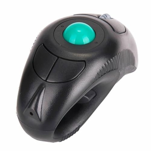 Artibetter Souris Trackball sans Fil 2,4 Ghz Port USB, Souris Portable à Commande par Pouce, Design Ergonomique Noir pour PC et Ordinateur Portable, Usage Bureau et Mobilité