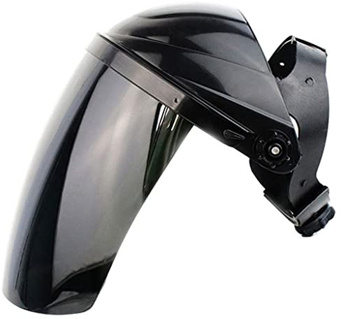 oshhni Visiera di sicurezza Visiera protettiva per di protezione montata sulla testa Protezione per casco per visiera per e donne Copricapo, Nero