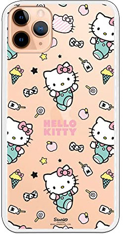 Personalaizer iPhone 11 Pro MAX Case - Hello Kitty Pattern Stickers white