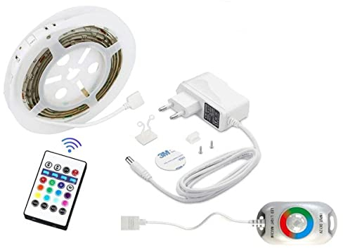 LongLife LED RGB Nachtlicht mit Bewegungsmelder, 1.5m Länge Bettlicht mit Fernbedienung Timer und Dimmer Schlafzimmerbeleuchtung Bettbeleuchtung LED-Streifen für das Bettgestell Nachtlicht…