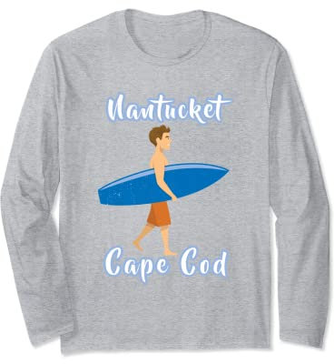 Distressed Nantucket Inselumhang Dorsch Sommer Urlaub Surfen Langarmshirt