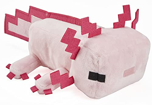 Minecraft Plüschfigur, 20,3 cm, Basic-Plüschfigur, offizielles Lizenzprodukt, weiches, kuscheliges Sammlerstück-Set (Axolotl)